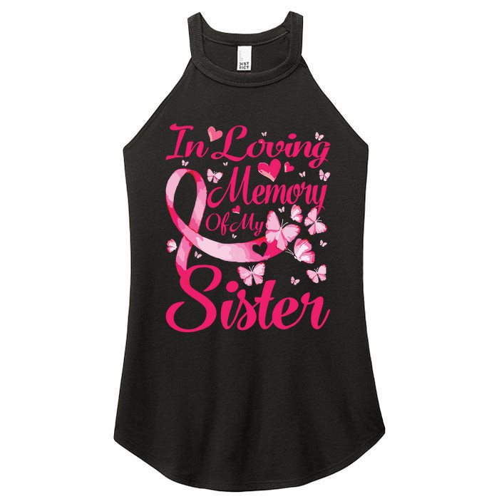 In Loving Memory Of My Sister Breast Cancer Awareness Women's Perfect Tri Rocker Tank