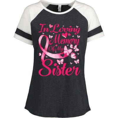 In Loving Memory Of My Sister Breast Cancer Awareness Enza Ladies Jersey Colorblock Tee