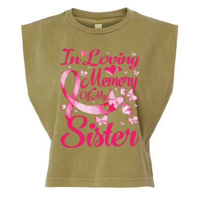 In Loving Memory Of My Sister Breast Cancer Awareness Garment-Dyed Women's Muscle Tee