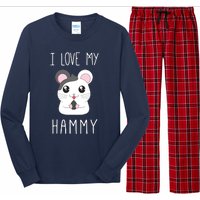 I Love My Hammy For Hamster Lovers Long Sleeve Pajama Set