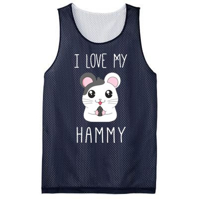 I Love My Hammy For Hamster Lovers Mesh Reversible Basketball Jersey Tank