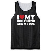 I Love My Girlfriend And My Dog Mesh Reversible Basketball Jersey Tank