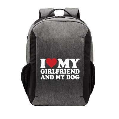 I Love My Girlfriend And My Dog Vector Backpack