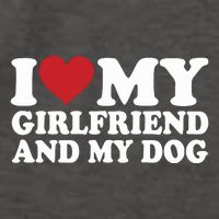 I Love My Girlfriend And My Dog Vector Backpack