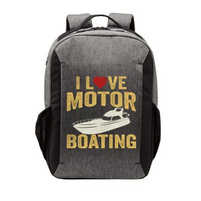 I Love Motor Boating Funny Boater Gift Vector Backpack