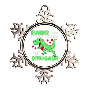 I Love My Mommy Rawr Dinosaur Mom Mothers Day Metallic Star Ornament