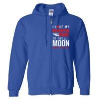 I Love My Helicopter Pilot To Moon And Back Wife Gift Full Zip Hoodie