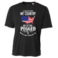 I Love My Wife My Country And Getting Pegged If You DonT Cooling Performance Crew T-Shirt