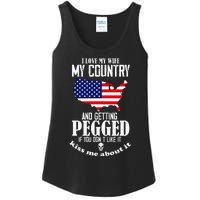 I Love My Wife My Country And Getting Pegged If You DonT Ladies Essential Tank