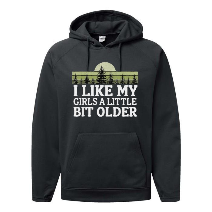 I Like My A Little Bit Older Forest Trees Nature Outd Performance Fleece Hoodie