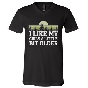 I Like My A Little Bit Older Forest Trees Nature Outd V-Neck T-Shirt