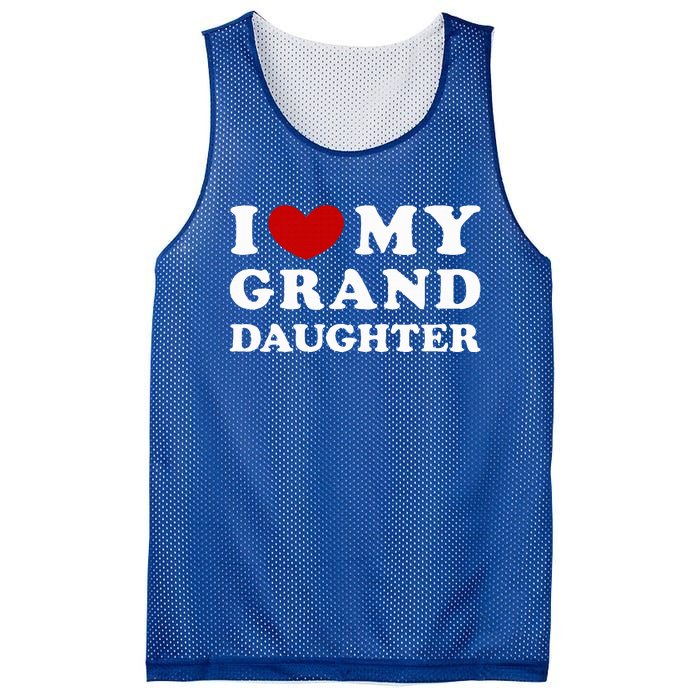 I Love My Granddaughter Mesh Reversible Basketball Jersey Tank