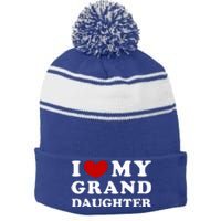 I Love My Granddaughter Stripe Pom Pom Beanie