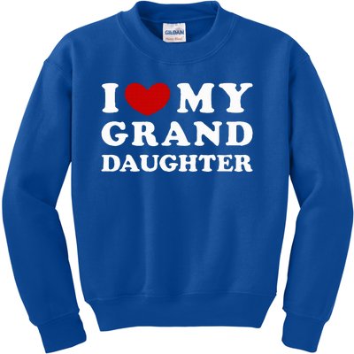 I Love My Granddaughter Kids Sweatshirt