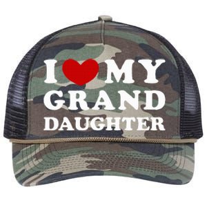 I Love My Granddaughter Retro Rope Trucker Hat Cap