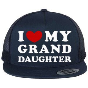 I Love My Granddaughter Flat Bill Trucker Hat