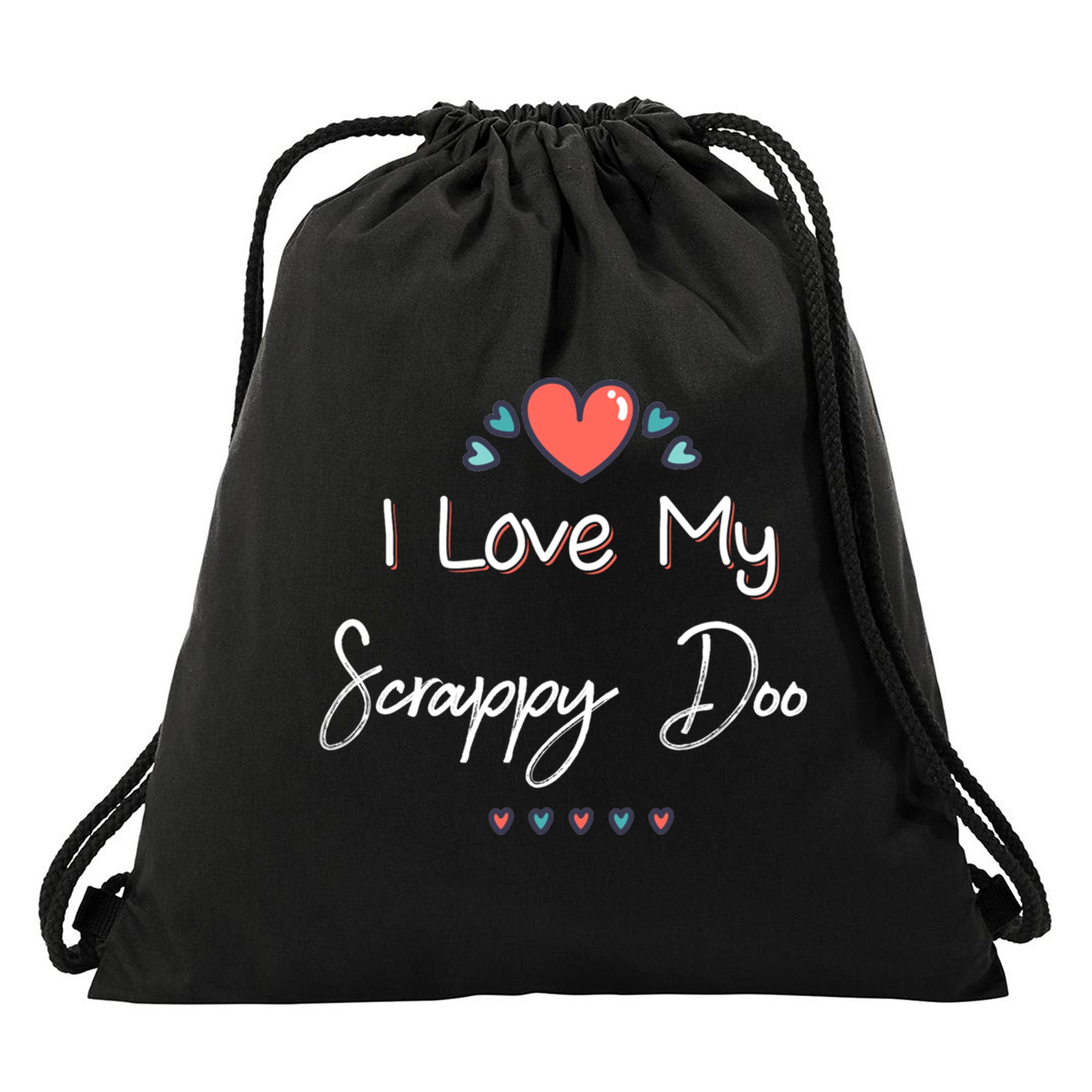 I Love My Scrappy Doo Cute Mothers Day Gift Drawstring Bag