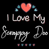 I Love My Scrappy Doo Cute Mothers Day Gift Drawstring Bag