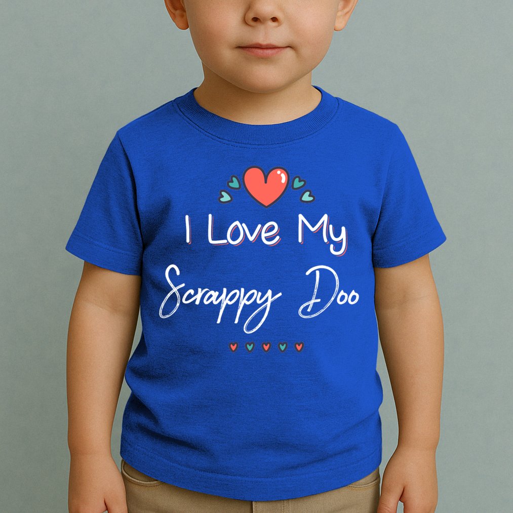 I Love My Scrappy Doo Cute Mothers Day Gift Toddler T-Shirt