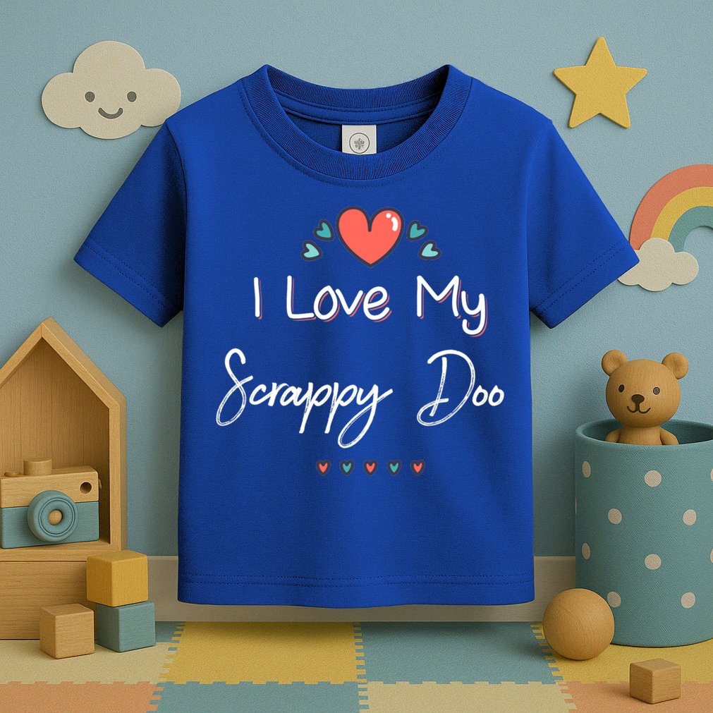 I Love My Scrappy Doo Cute Mothers Day Gift Toddler T-Shirt