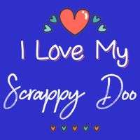I Love My Scrappy Doo Cute Mothers Day Gift Women's V-Neck T-Shirt