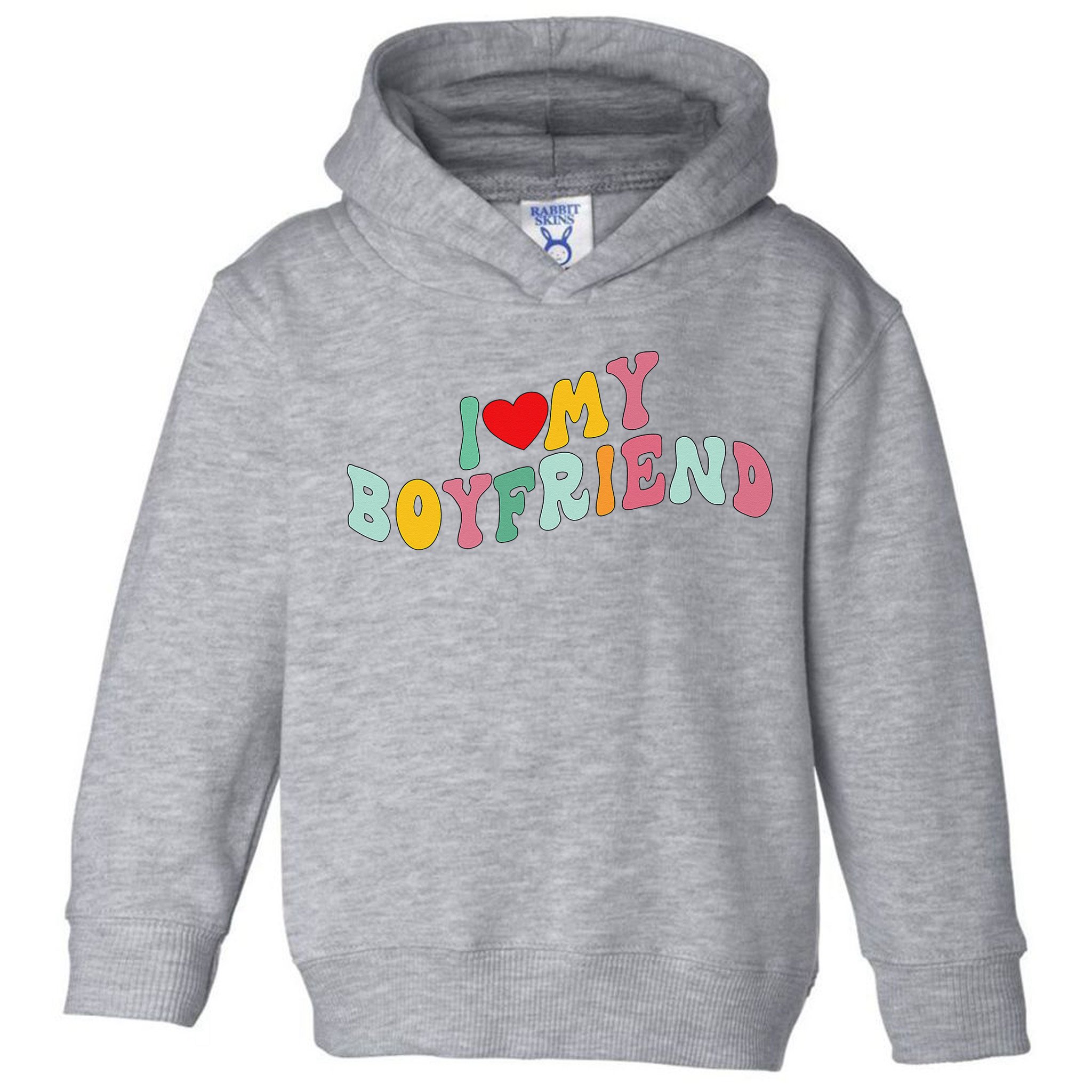 I Love My Boyfriend Groovy I Red Heart My Boyfriend BF Toddler Hoodie