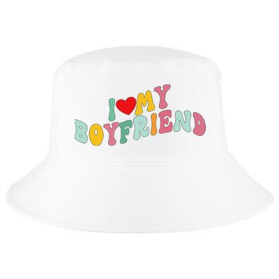 I Love My Boyfriend Groovy I Red Heart My Boyfriend BF Cool Comfort Performance Bucket Hat