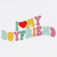 I Love My Boyfriend Groovy I Red Heart My Boyfriend BF Cooling Performance Crew T-Shirt