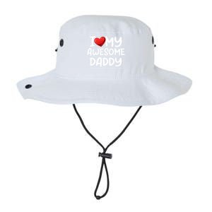 I Love My Awesome Daddy Heart Valentines Day Matching Couple Gift Legacy Cool Fit Booney Bucket Hat