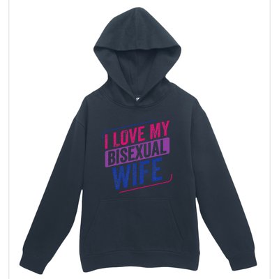 I Love My Bisexual Wife Bi Pride Bisexual Flag Urban Pullover Hoodie