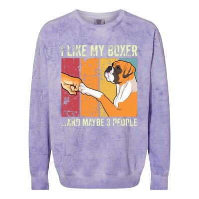 I Like My Boxer Colorblast Crewneck Sweatshirt