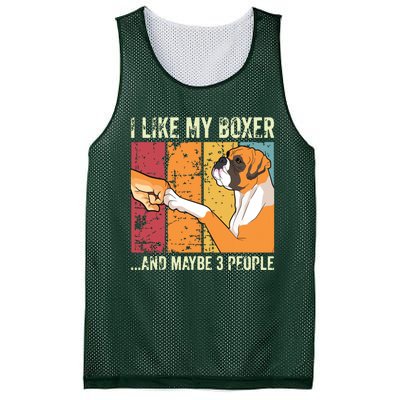 I Like My Boxer Mesh Reversible Basketball Jersey Tank