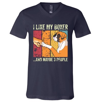 I Like My Boxer V-Neck T-Shirt