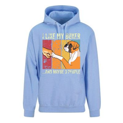 I Like My Boxer Unisex Surf Hoodie