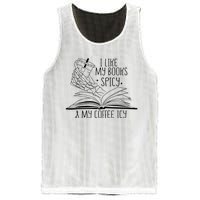 I Like My Books Spicy and My Coffee Icy Skeleton Hand Book Mesh Reversible Basketball Jersey Tank