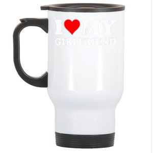 I Love My Hot Girlfriend Funny And Romantic Design Stainless Steel Travel Mug