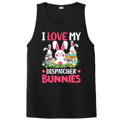 I Love My Dispatcher Bunnies Easter Day Funny Rabbit Gift PosiCharge Competitor Tank