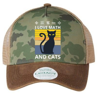 I Love Math And Cats Legacy Tie Dye Trucker Hat