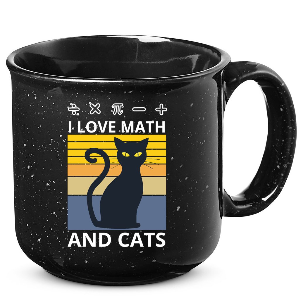 I Love Math And Cats 15oz Campfire Ceramic Mug
