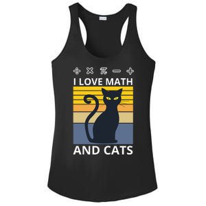 I Love Math And Cats Ladies PosiCharge Competitor Racerback Tank