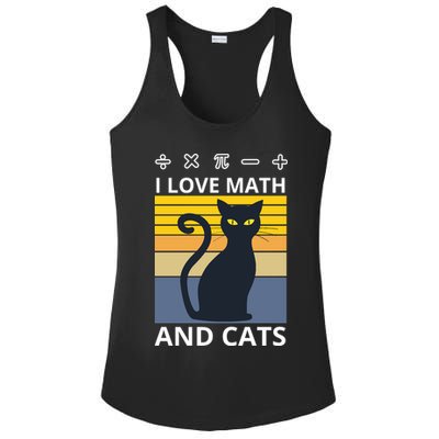 I Love Math And Cats Ladies PosiCharge Competitor Racerback Tank