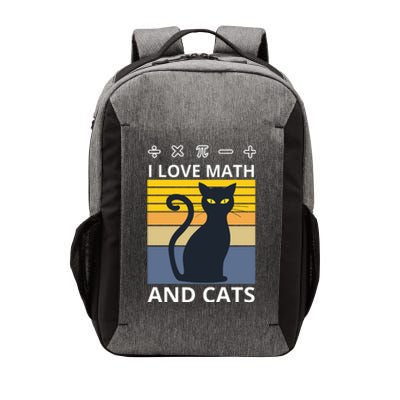 I Love Math And Cats Vector Backpack