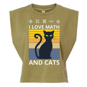 I Love Math And Cats Garment-Dyed Women's Muscle Tee