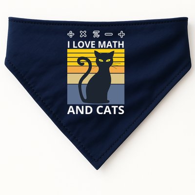 I Love Math And Cats USA-Made Doggie Bandana