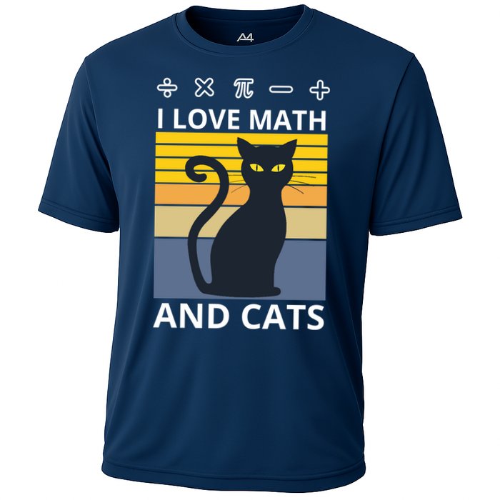 I Love Math And Cats Cooling Performance Crew T-Shirt