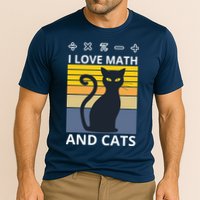 I Love Math And Cats Cooling Performance Crew T-Shirt