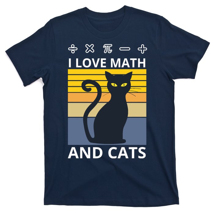 I Love Math And Cats T-Shirt