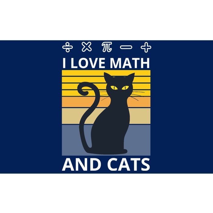 I Love Math And Cats Bumper Sticker