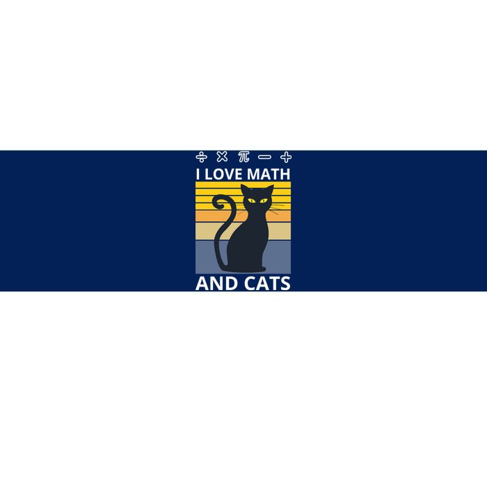 I Love Math And Cats Bumper Sticker