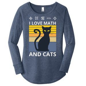 I Love Math And Cats Women's Perfect Tri Tunic Long Sleeve Shirt